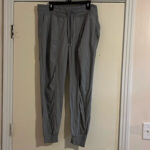 Lululemon mid rise dance studio joggers size 14 rhino grey is the color